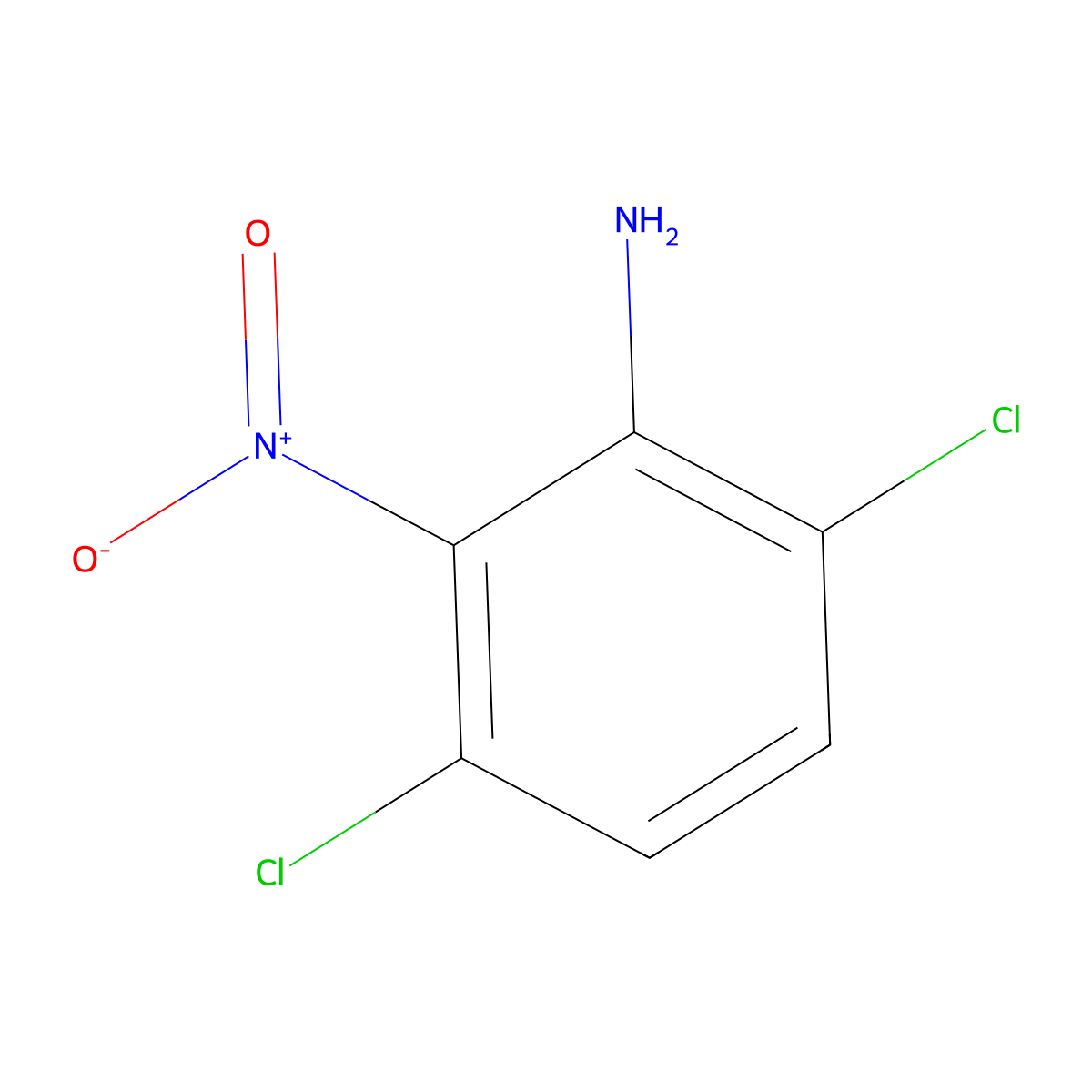 Benzenamine, 3,6-dichloro-2-nitro- molecular structure, CAS 15944-74-8