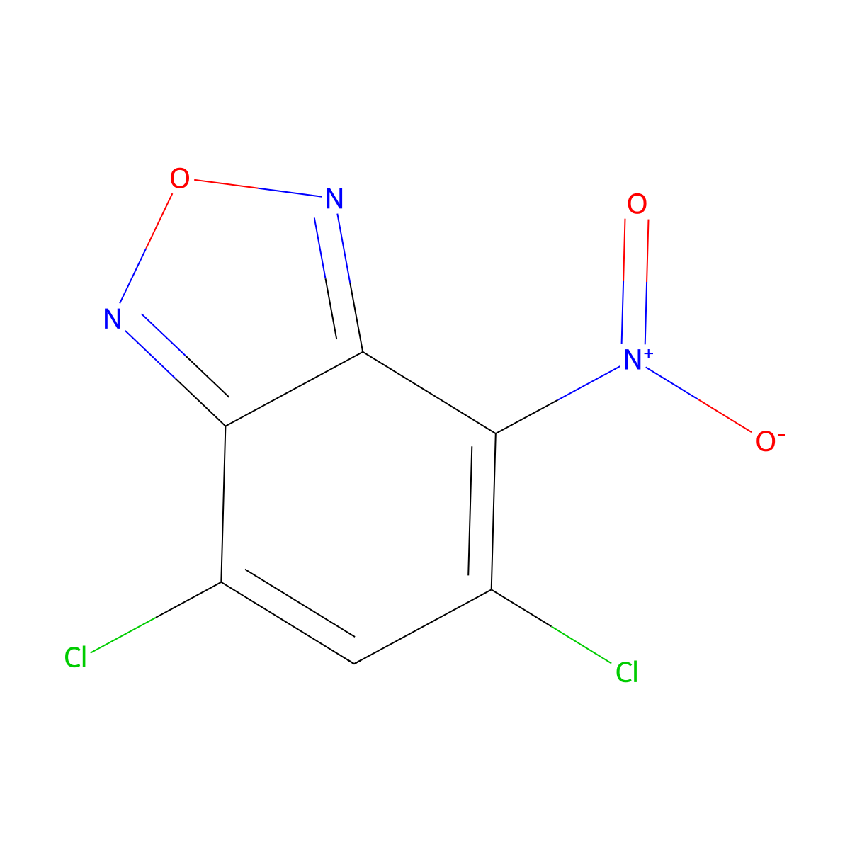 5,7-Dichloro-4-nitro-2,1,3-benzoxadiazole molecular structure, CAS 15944-78-2
