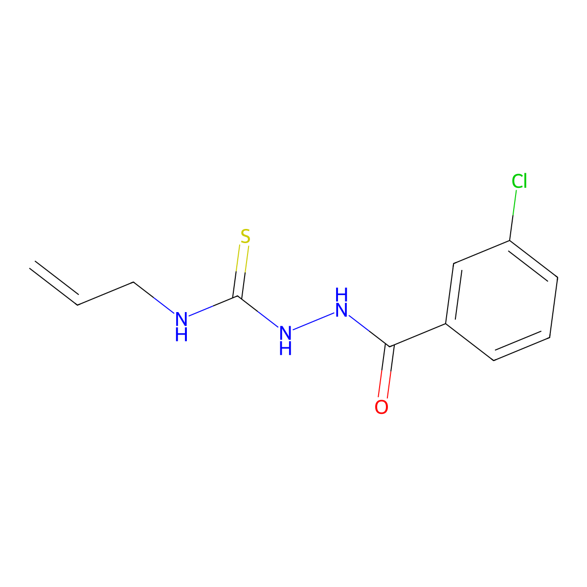 N-allyl-2-(3-chlorobenzoyl)hydrazinecarbothioamide molecular structure, CAS 15944-95-3