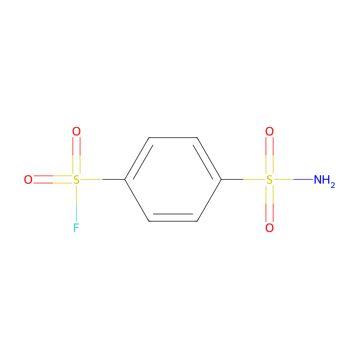 4-Sulfamoylbenzene-1-sulfonyl fluoride molecular structure, CAS 1594440-00-2