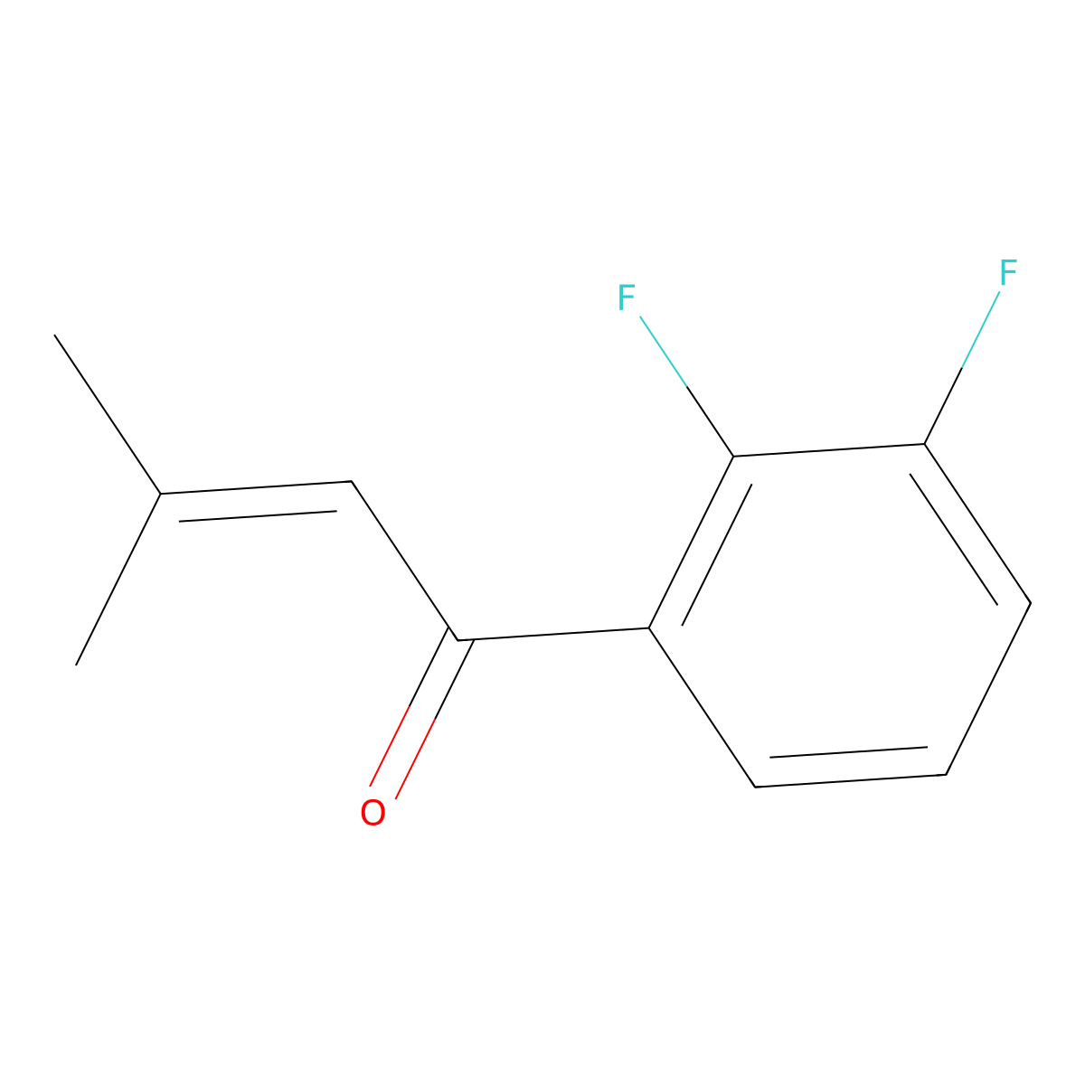 1-(2,3-Difluorophenyl)-3-methyl-2-buten-1-one molecular structure, CAS 1594493-14-7