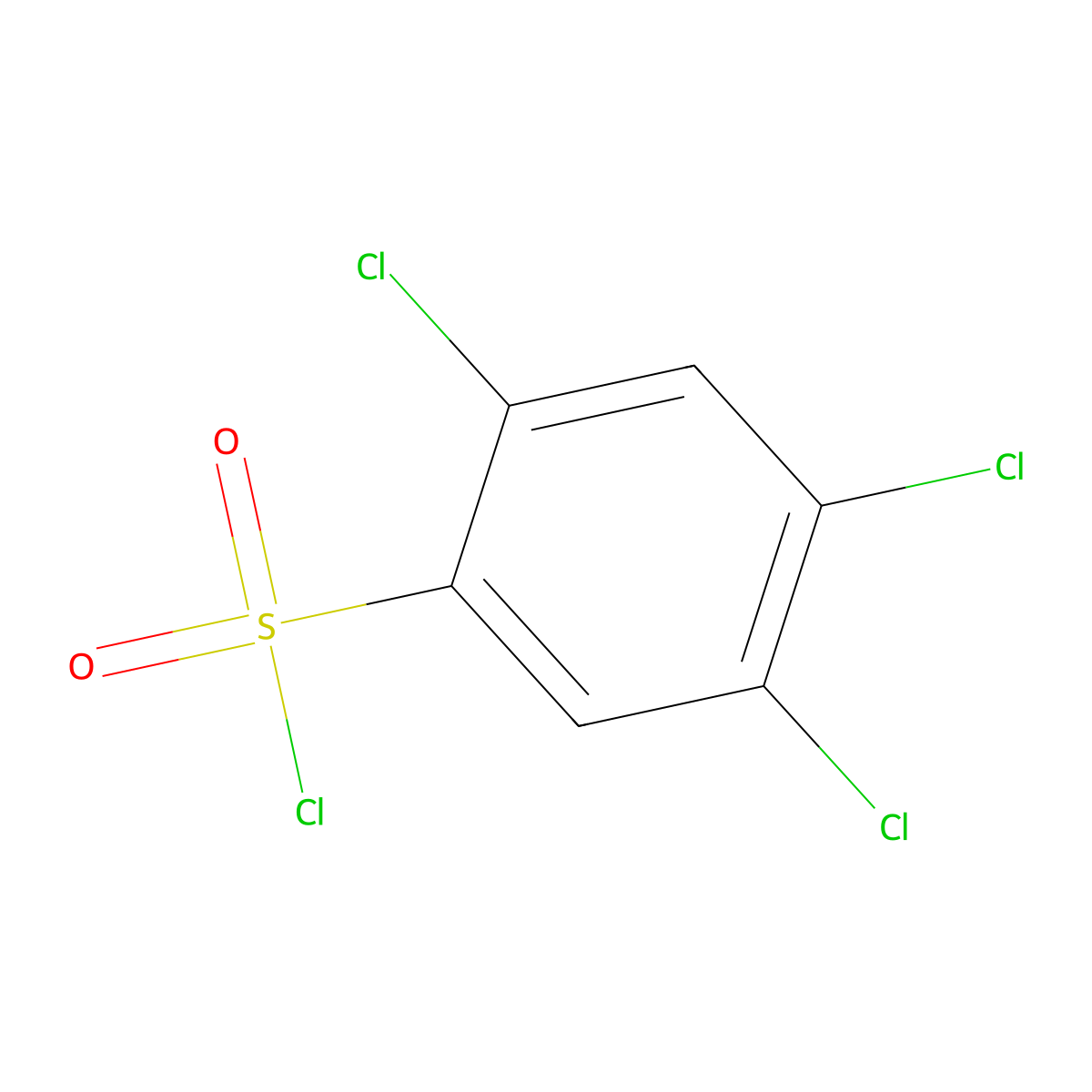 2,4,5-Trichlorobenzenesulfonyl chloride molecular structure, CAS 15945-07-0