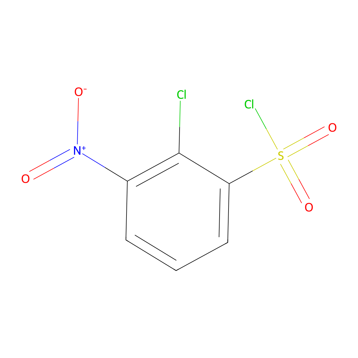 2-Chloro-3-nitrobenzene-1-sulfonyl chloride molecular structure, CAS 15945-25-2