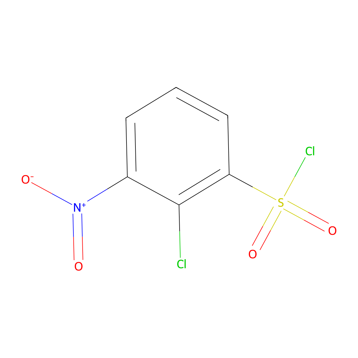 2-Chloro-3-nitrobenzene-1-sulfonyl chloride molecular structure, CAS 15945-25-2