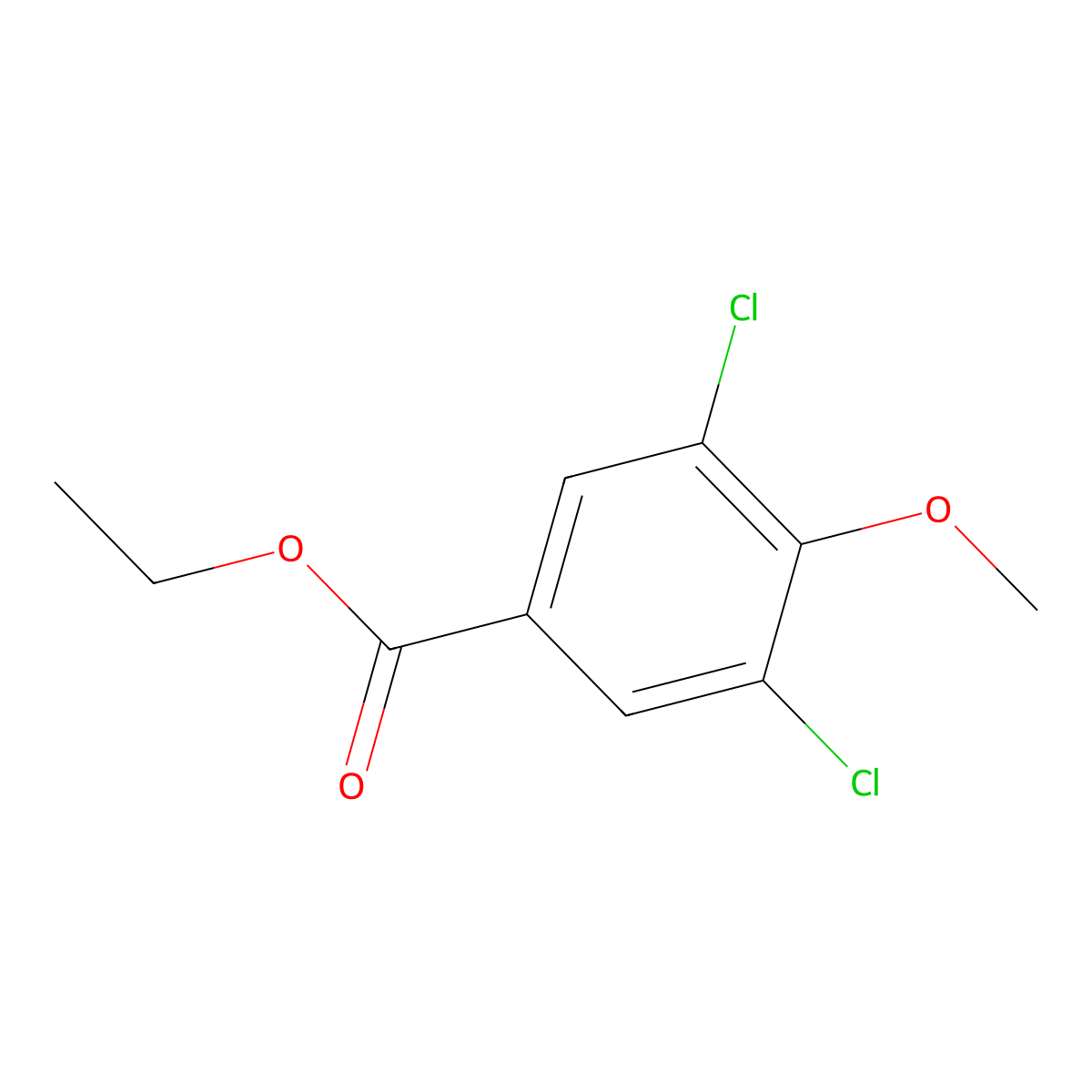 Ethyl 3,5-dichloro-4-methoxybenzoate molecular structure, CAS 15945-28-5