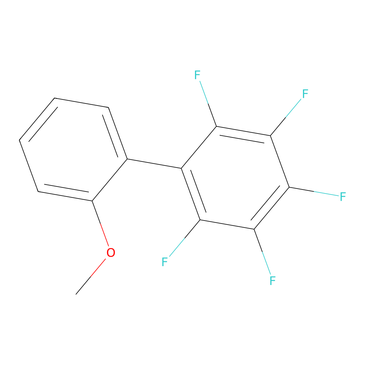 2,3,4,5,6-Pentafluoro-2'-methoxy-1,1'-biphenyl molecular structure, CAS 15945-35-4