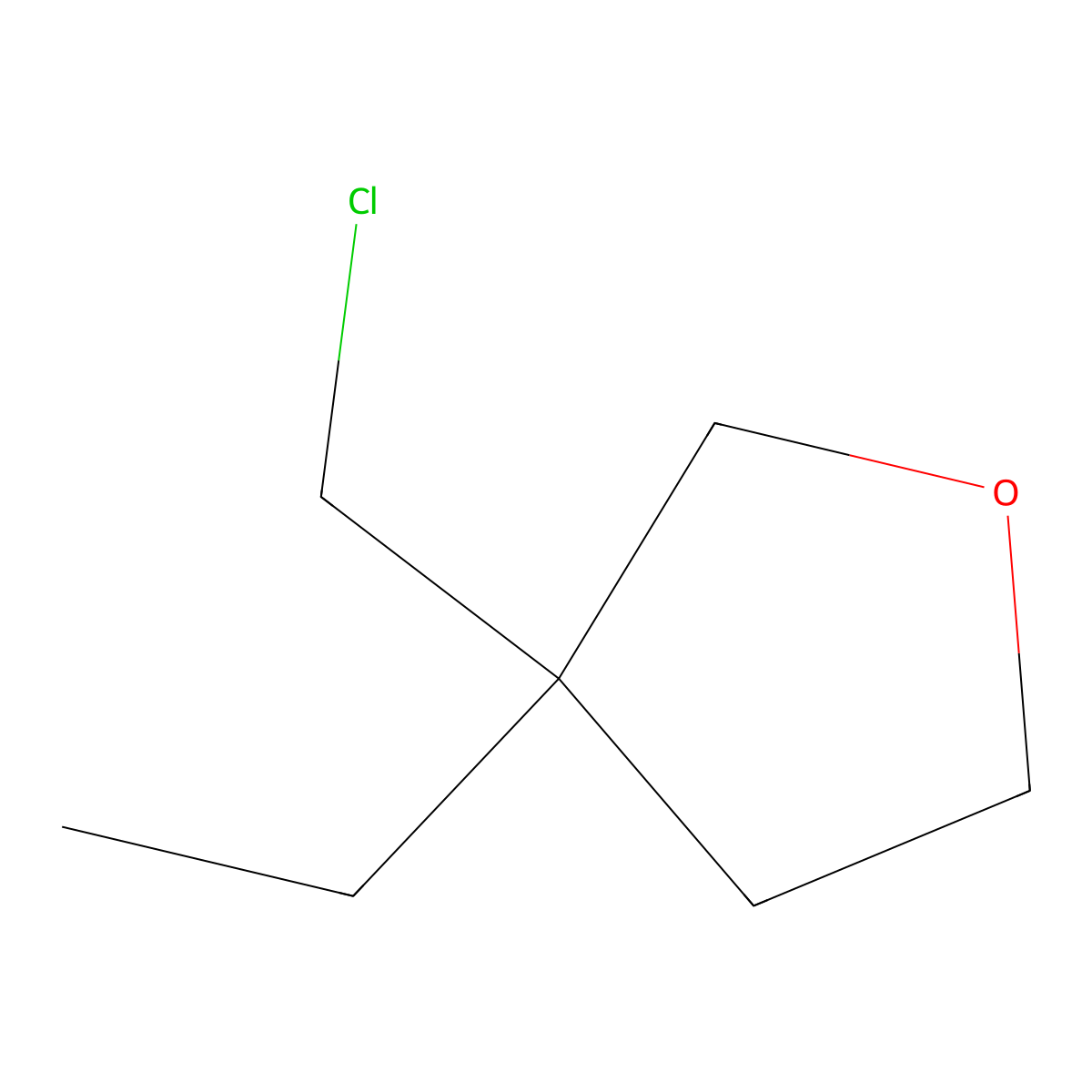 3-(Chloromethyl)-3-ethyloxolane molecular structure, CAS 15945-79-6