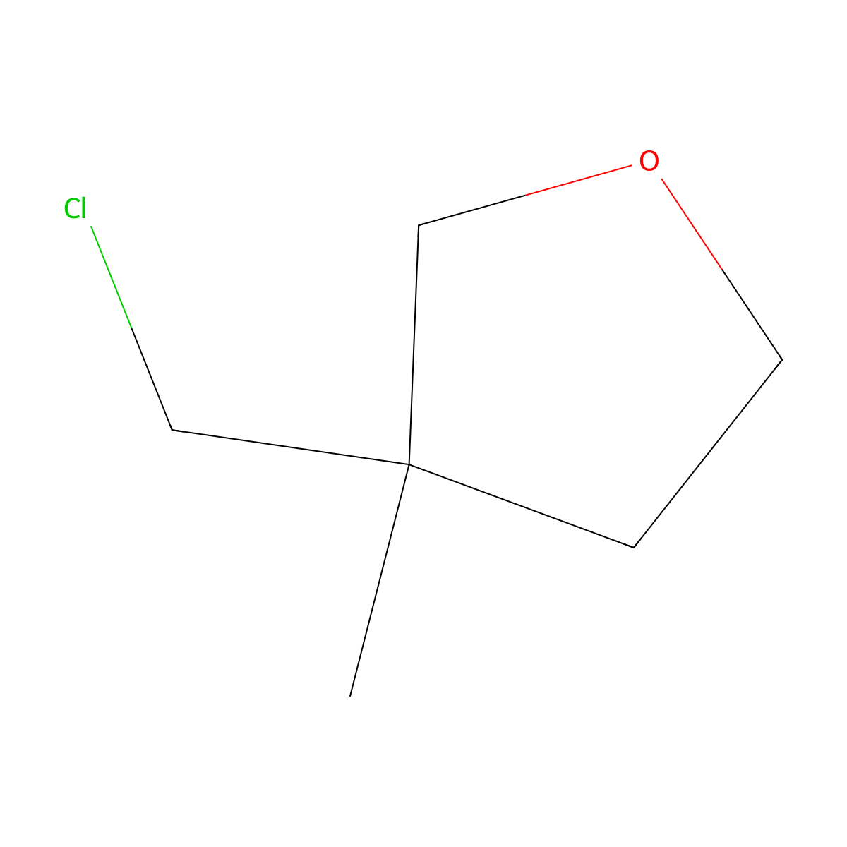 3-(Chloromethyl)-3-methyloxolane molecular structure, CAS 15945-80-9