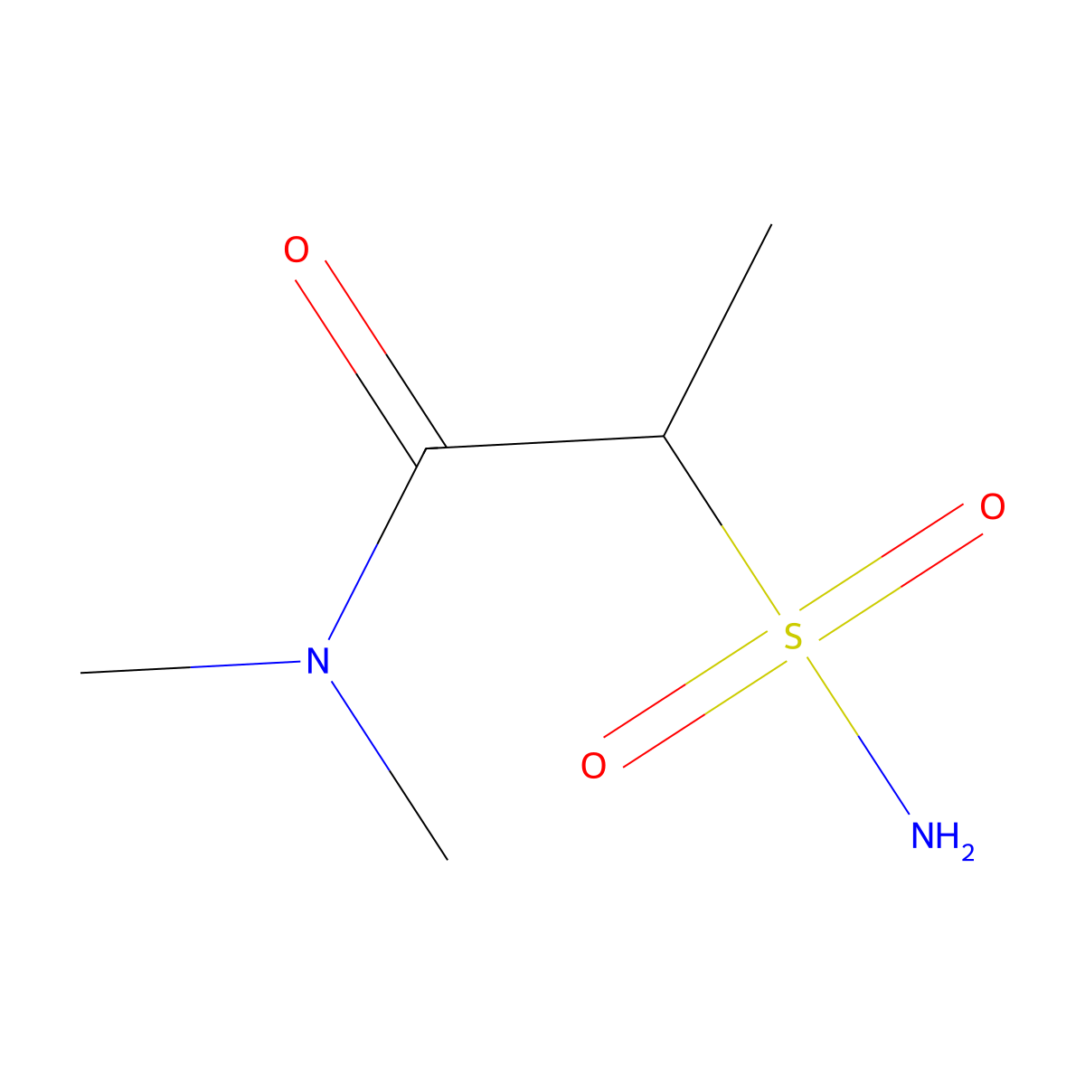 N,N-Dimethyl-2-sulfamoylpropanamide molecular structure, CAS 1594500-78-3