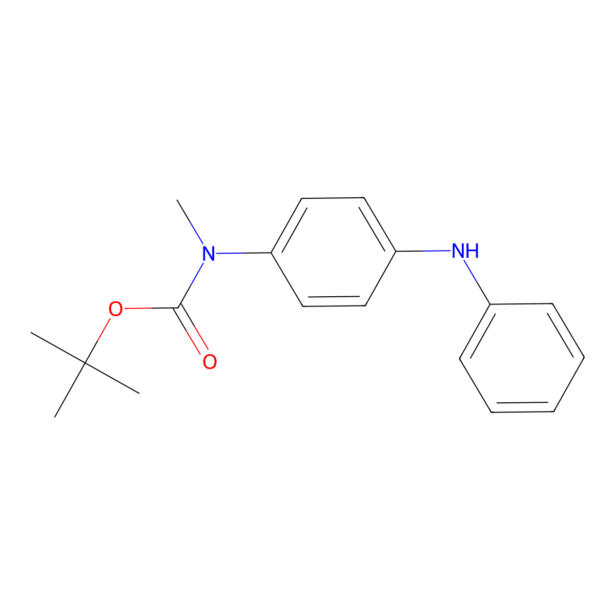 tert-butyl N-methyl-N-[4-(phenylamino)phenyl]carbamate molecular structure, CAS 159451-48-6