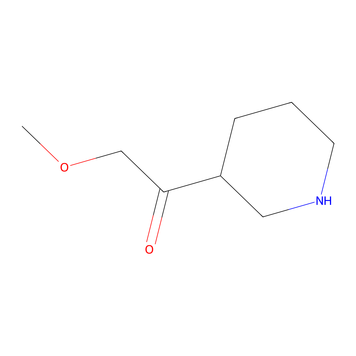 2-Methoxy-1-(piperidin-3-yl)ethan-1-one molecular structure, CAS 1594515-09-9