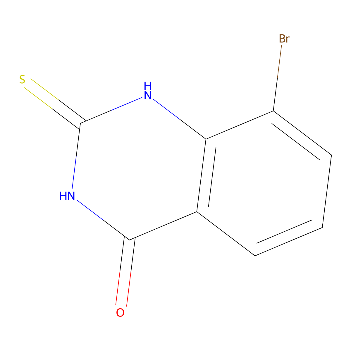 8-Bromo-2-mercaptoquinazolin-4(3H)-one molecular structure, CAS 1594520-35-0