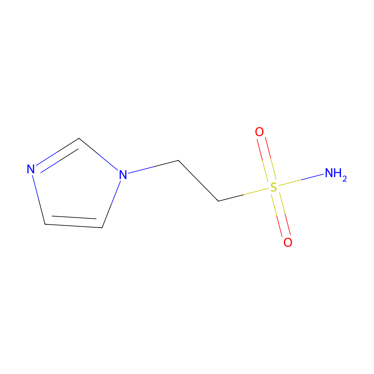 2-(1H-imidazol-1-yl)ethane-1-sulfonamide molecular structure, CAS 1594521-13-7
