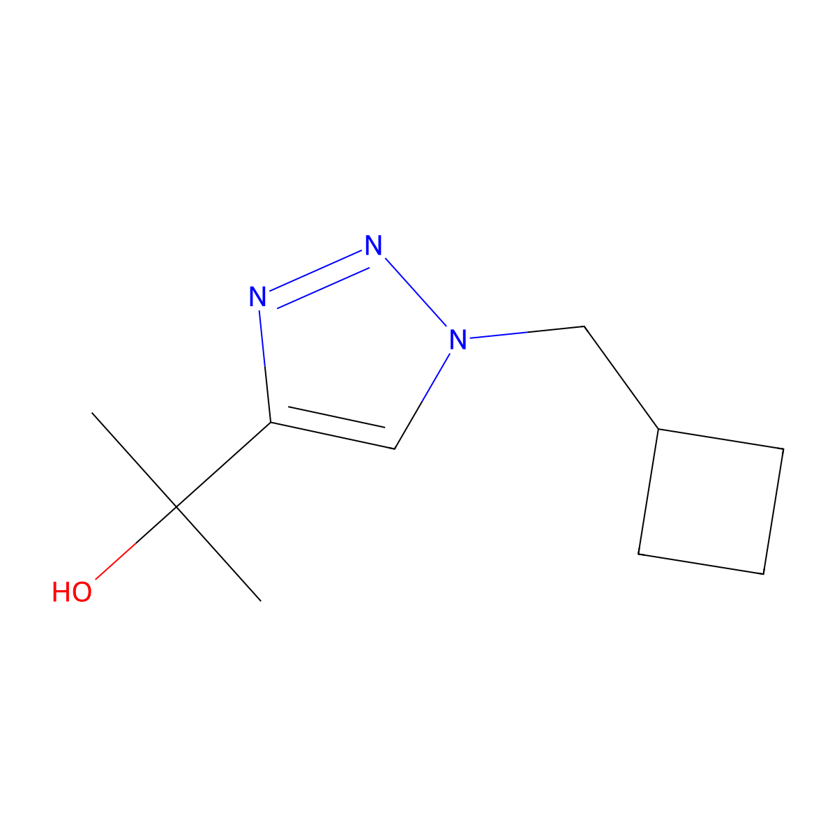 2-[1-(cyclobutylmethyl)-1H-1,2,3-triazol-4-yl]propan-2-ol molecular structure, CAS 1594527-39-5