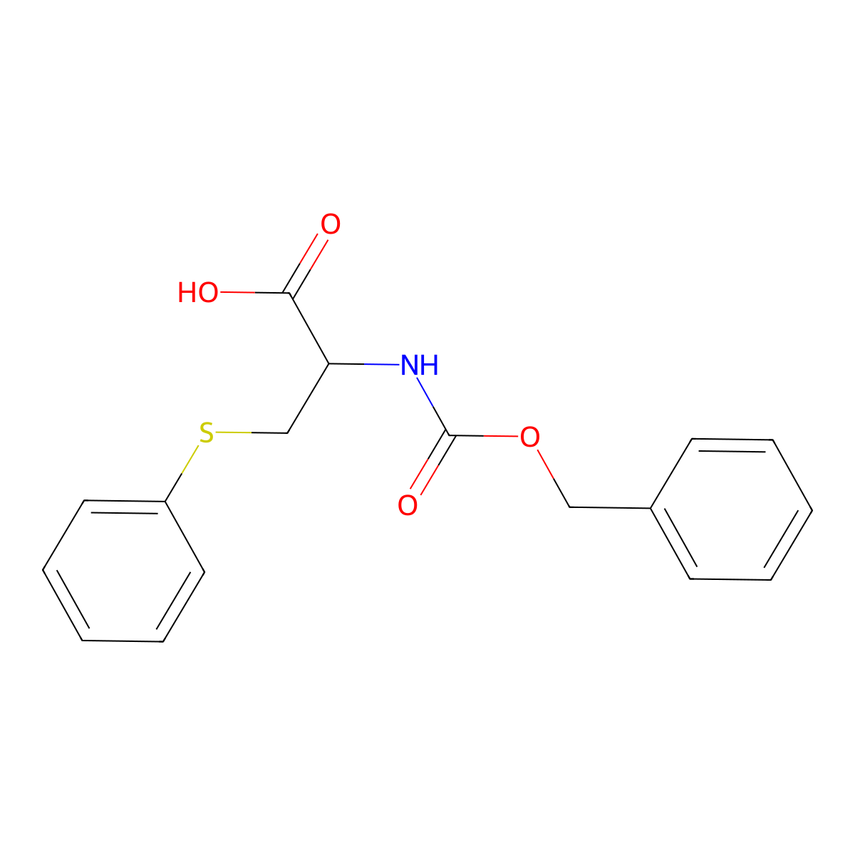 (R)-2-(((Benzyloxy)carbonyl)amino)-3-(phenylthio)propanoic acid molecular structure, CAS 159453-24-4