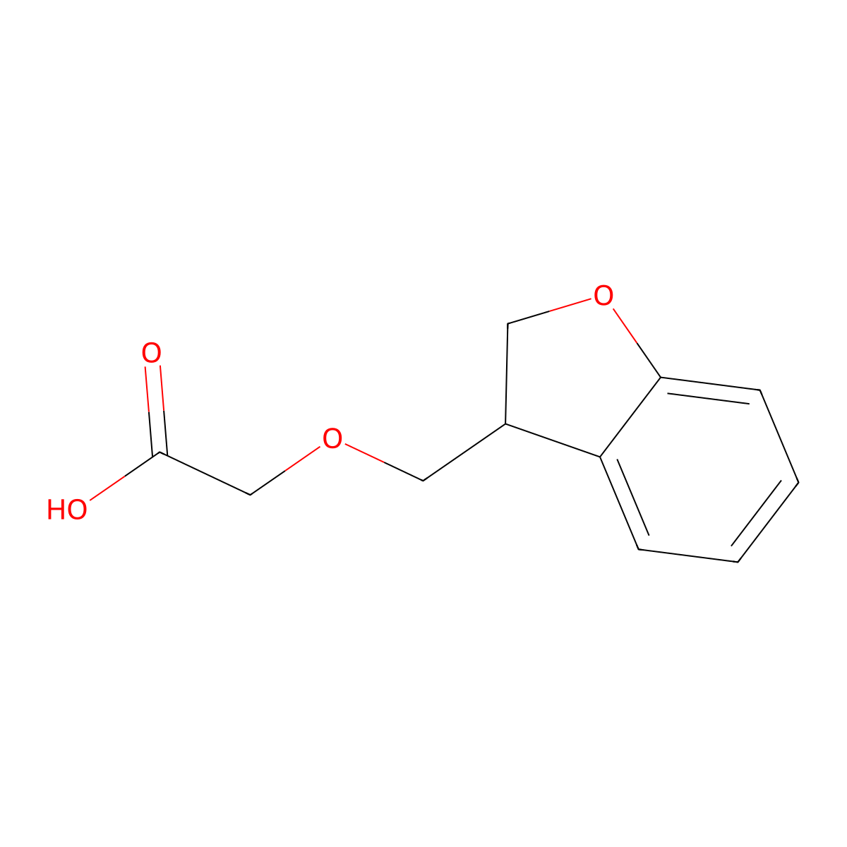 2-[(2,3-Dihydro-1-benzofuran-3-yl)methoxy]acetic acid molecular structure, CAS 1594540-01-8