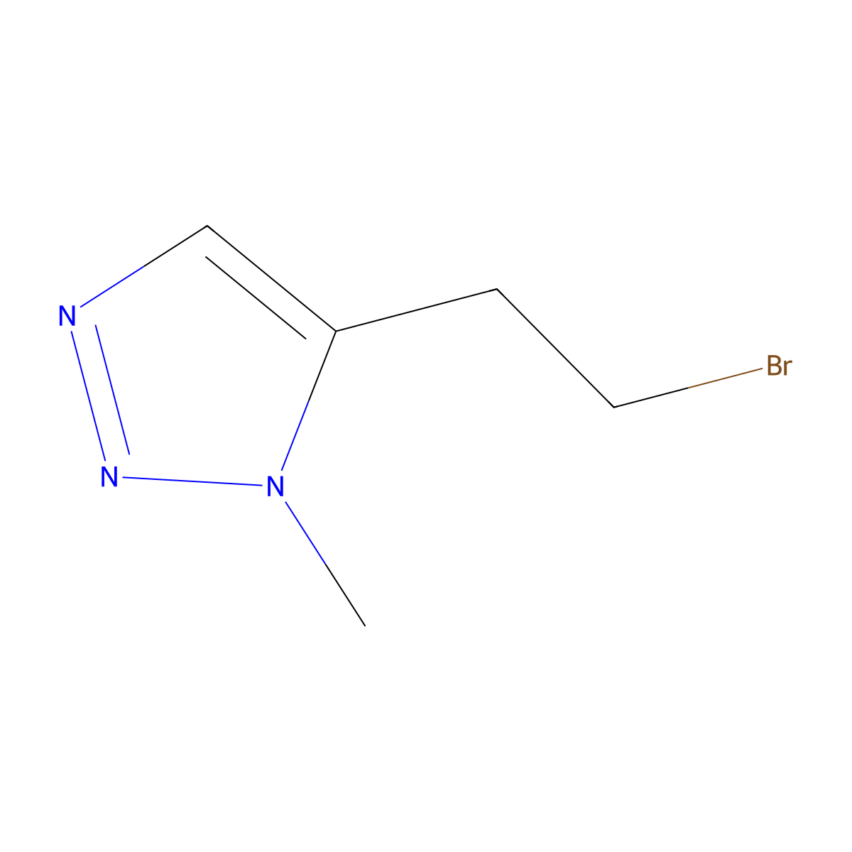 5-(2-bromoethyl)-1-methyl-1H-1,2,3-triazole molecular structure, CAS 1594542-90-1
