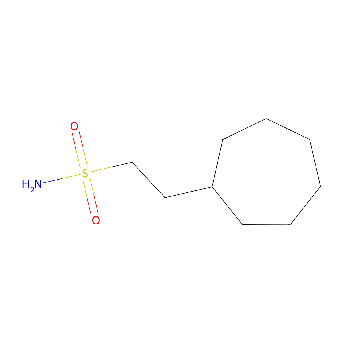 2-Cycloheptylethane-1-sulfonamide molecular structure, CAS 1594554-92-3