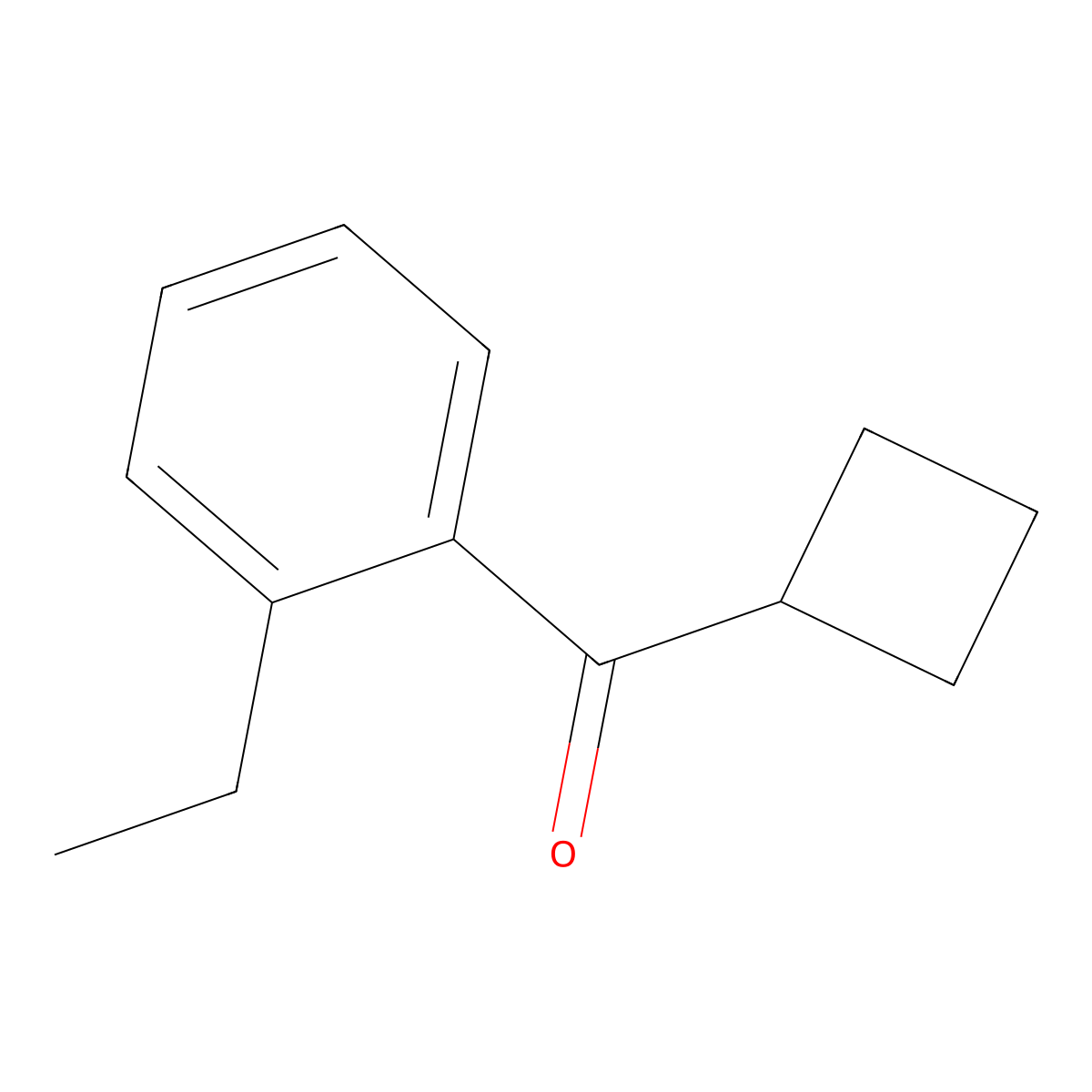 Cyclobutyl(2-ethylphenyl)methanone molecular structure, CAS 1594560-47-0