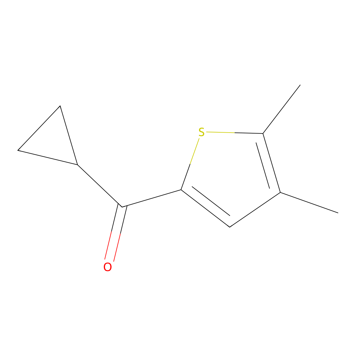 Cyclopropyl(4,5-dimethyl-2-thienyl)methanone molecular structure, CAS 1594564-18-7