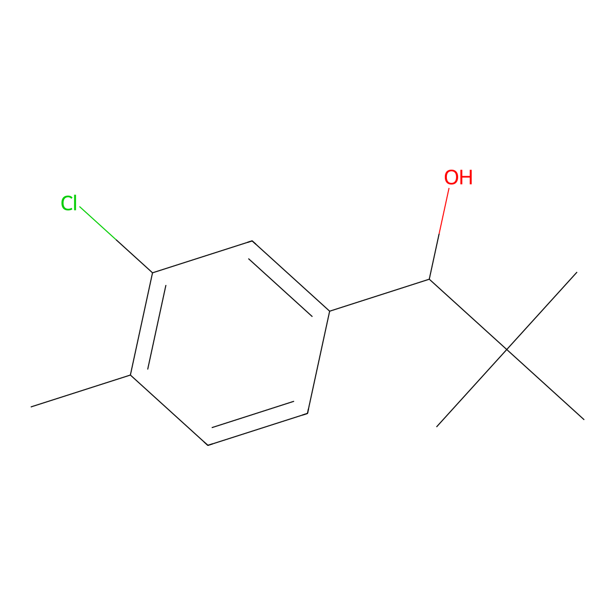 1-(3-Chloro-4-methylphenyl)-2,2-dimethylpropan-1-ol molecular structure, CAS 1594567-57-3