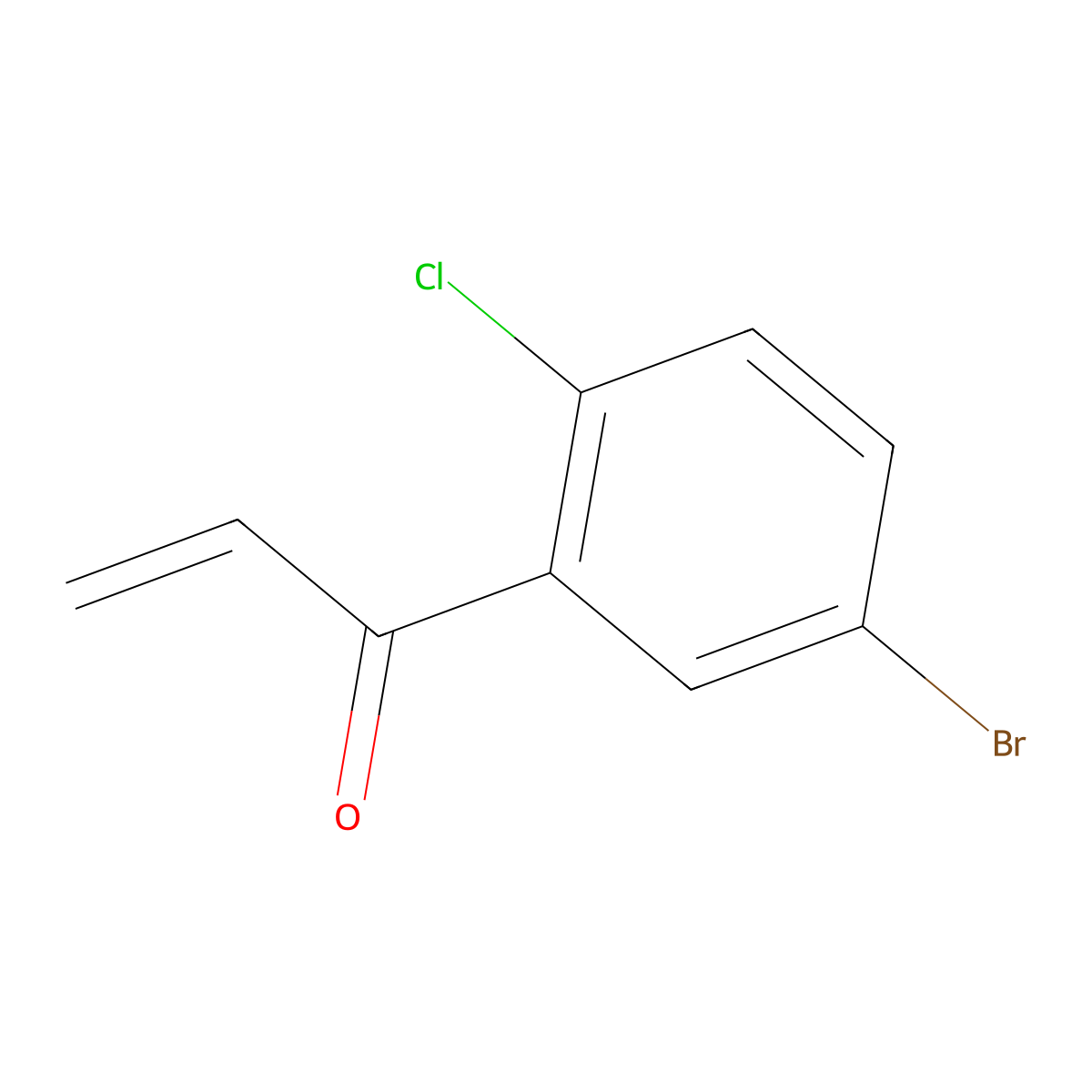 1-(5-Bromo-2-chlorophenyl)prop-2-en-1-one molecular structure, CAS 1594570-09-8