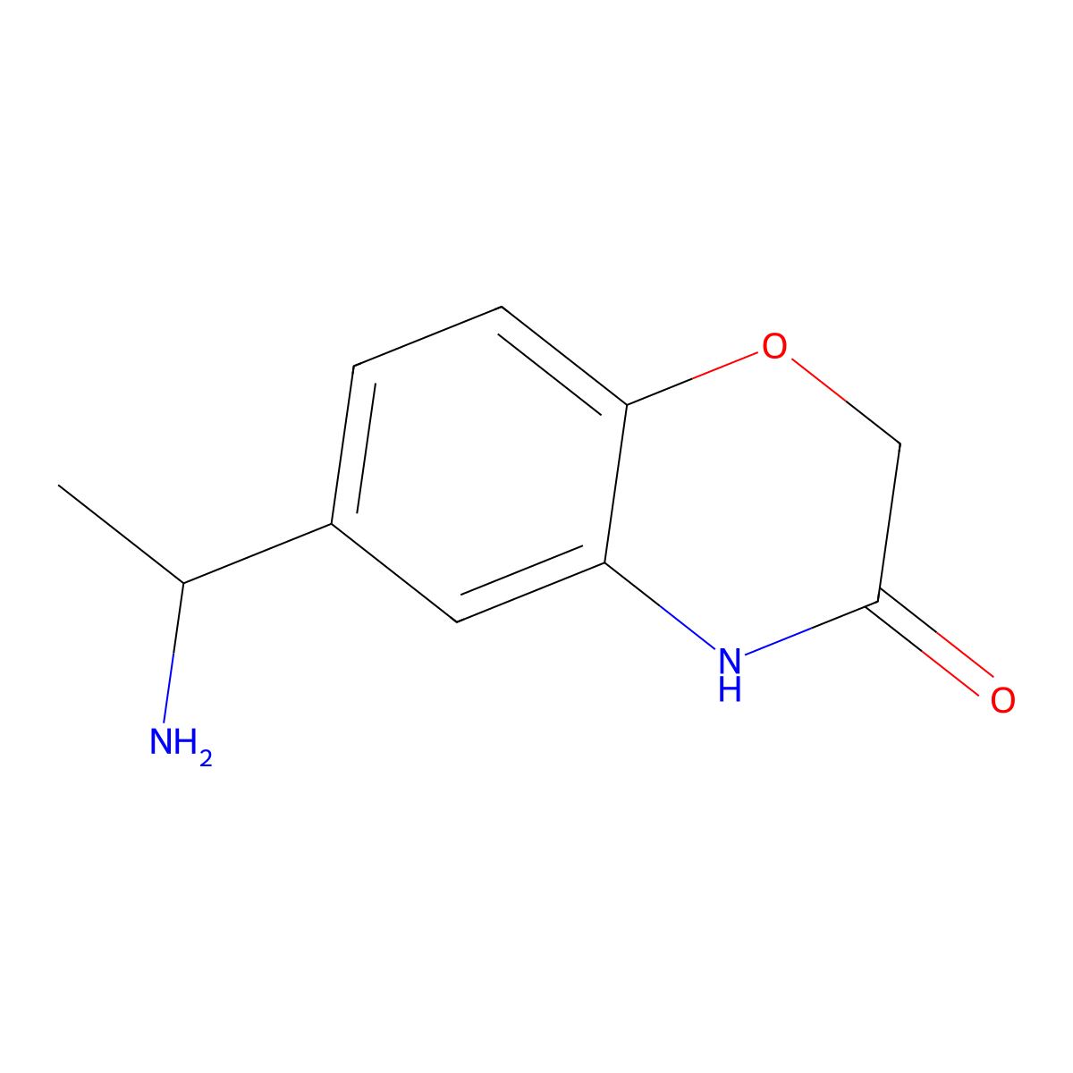 6-(1-aminoethyl)-2H-1,4-benzoxazin-3(4H)-one molecular structure, CAS 159459-52-6
