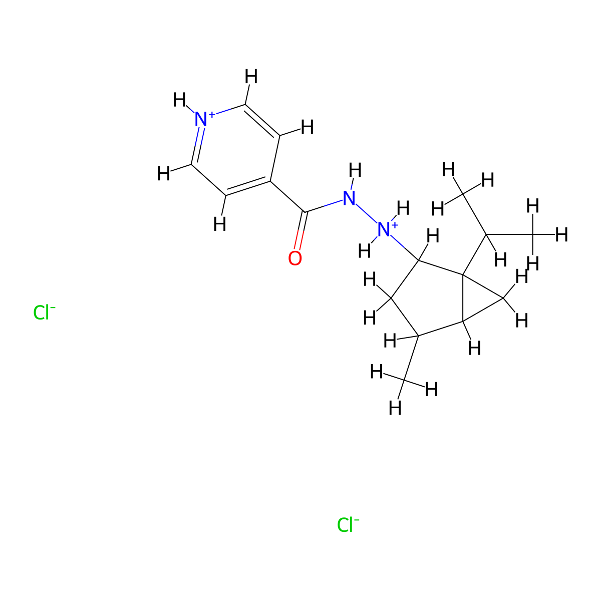 Isonicotinic acid, 2-(2-thujyl)hydrazide, dihydrochloride molecular structure, CAS 15946-14-2