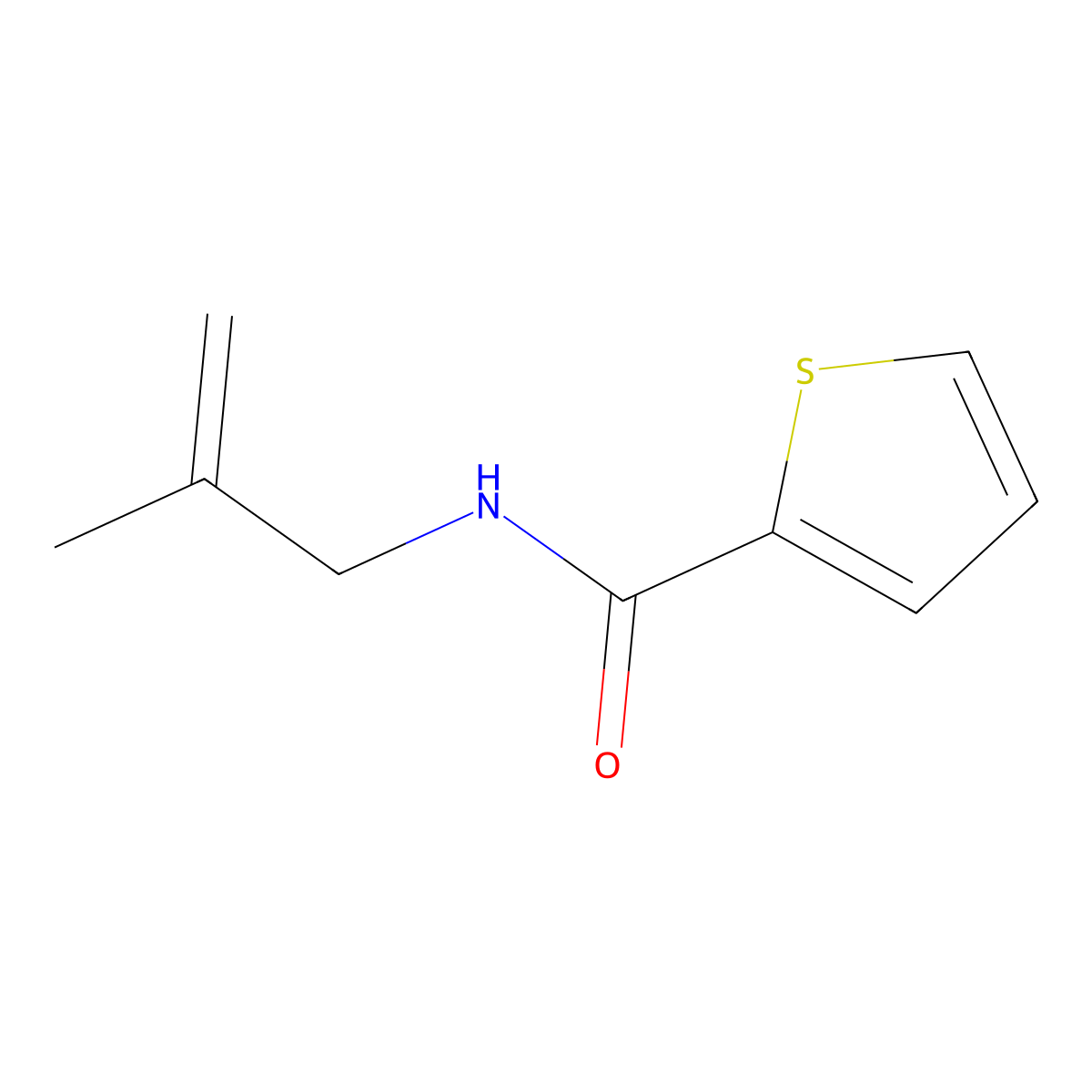 N-(2-Methylprop-2-en-1-yl)thiophene-2-carboxamide molecular structure, CAS 1594605-41-0