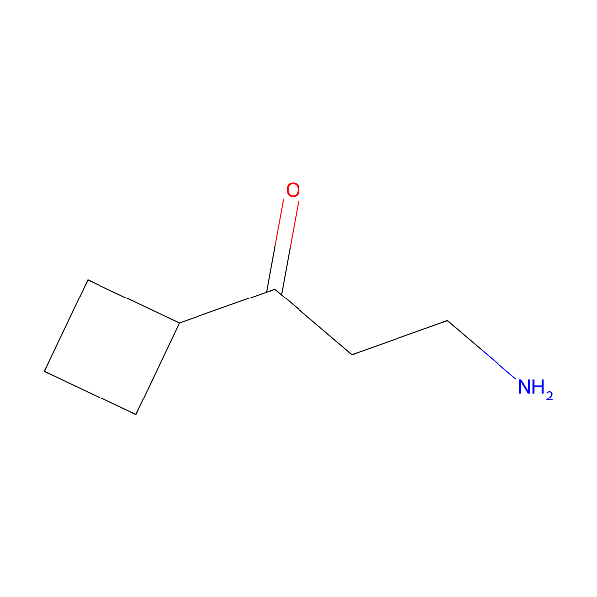 3-Amino-1-cyclobutylpropan-1-one molecular structure, CAS 1594607-88-1