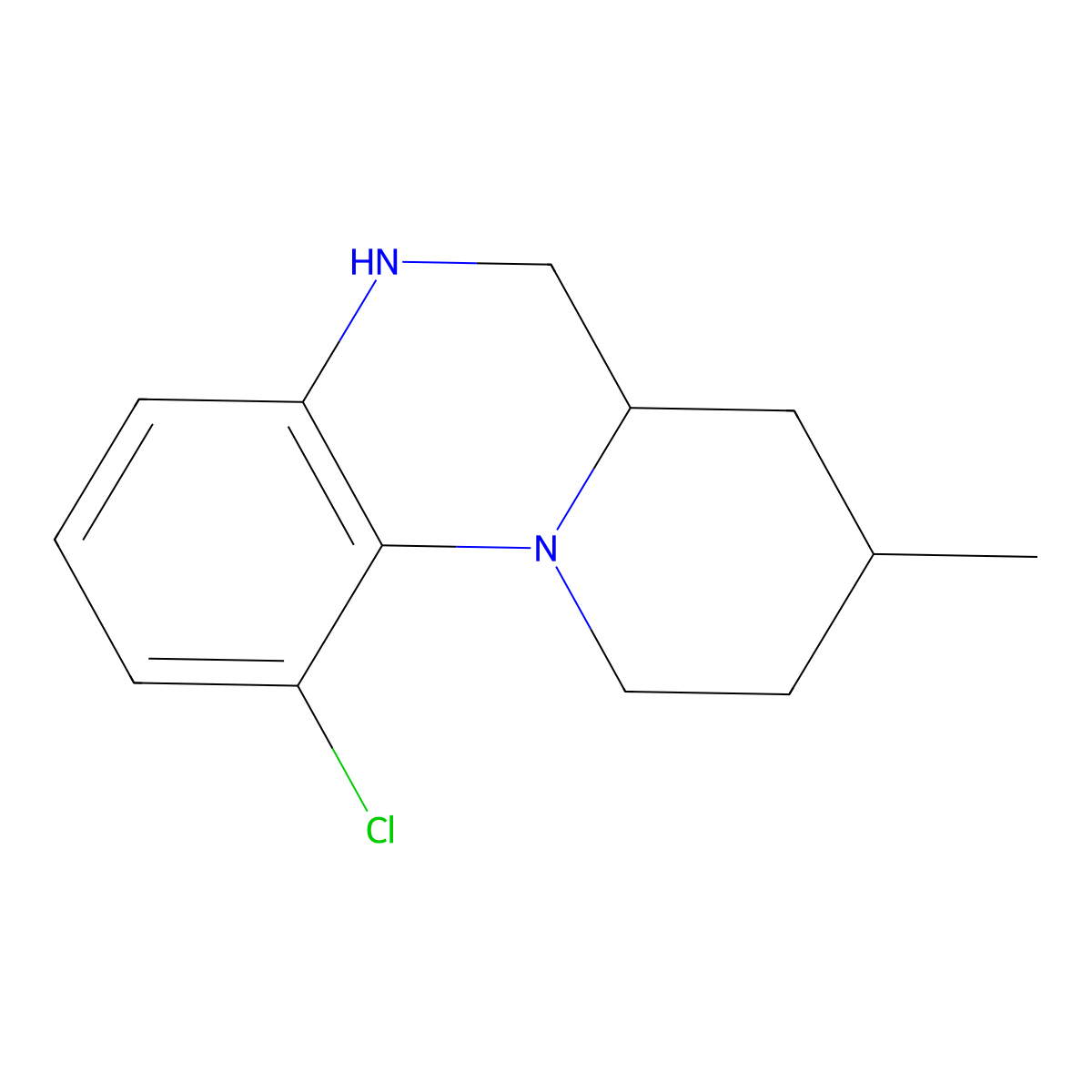 1-chloro-8-methyl-5H,6H,6aH,7H,8H,9H,10H-pyrido(1,2-a)quinoxaline molecular structure, CAS 1594612-08-4