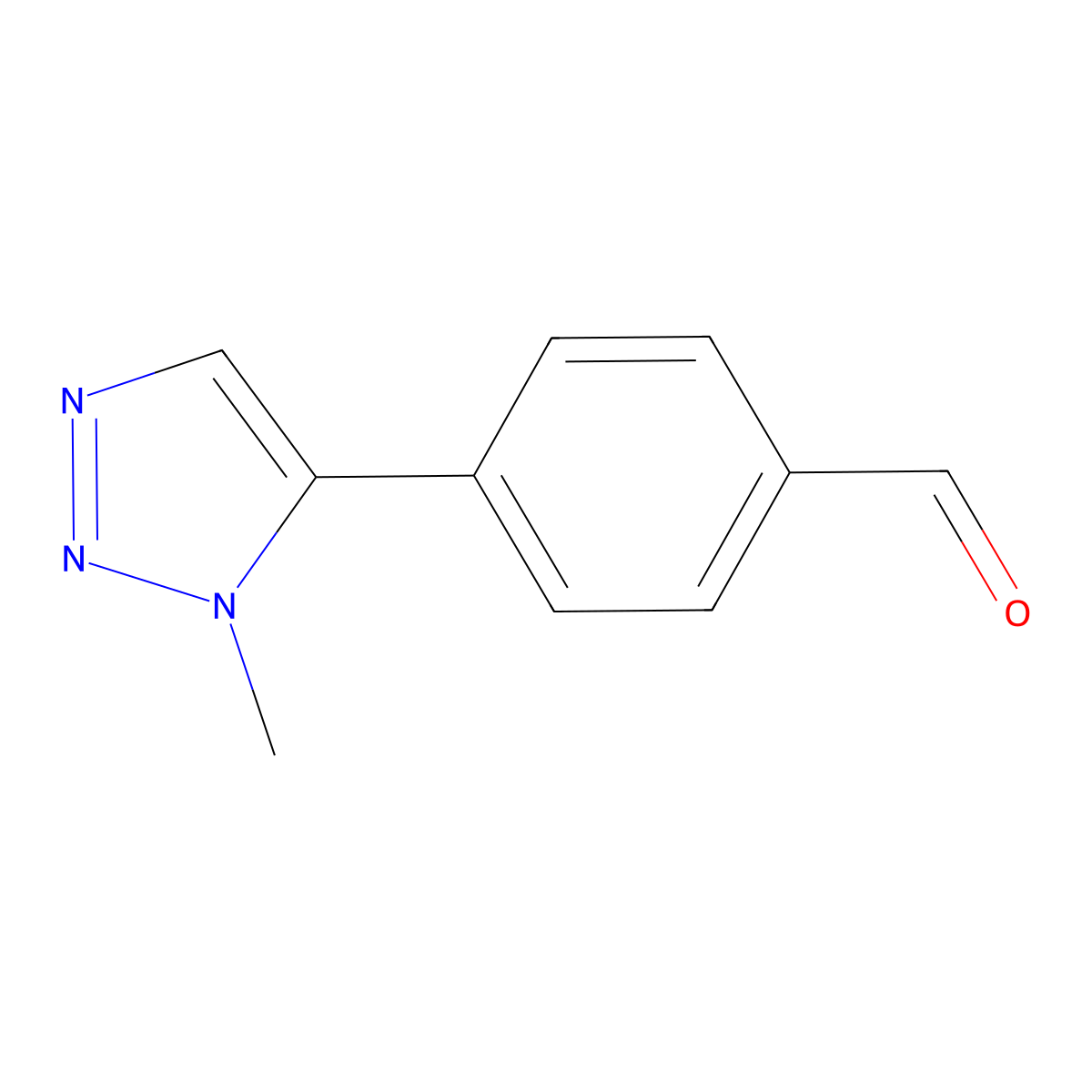 4-(1-Methyl-1H-1,2,3-triazol-5-yl)benzaldehyde molecular structure, CAS 1594621-15-4