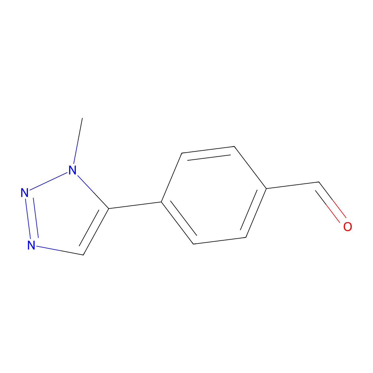 4-(1-Methyl-1H-1,2,3-triazol-5-yl)benzaldehyde molecular structure, CAS 1594621-15-4
