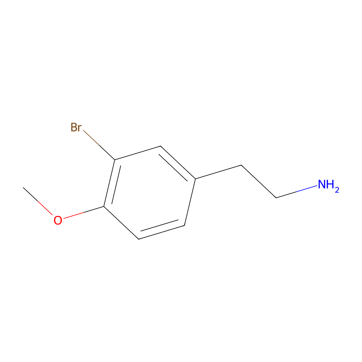 2-(3-Bromo-4-methoxyphenyl)ethan-1-amine molecular structure, CAS 159465-27-7