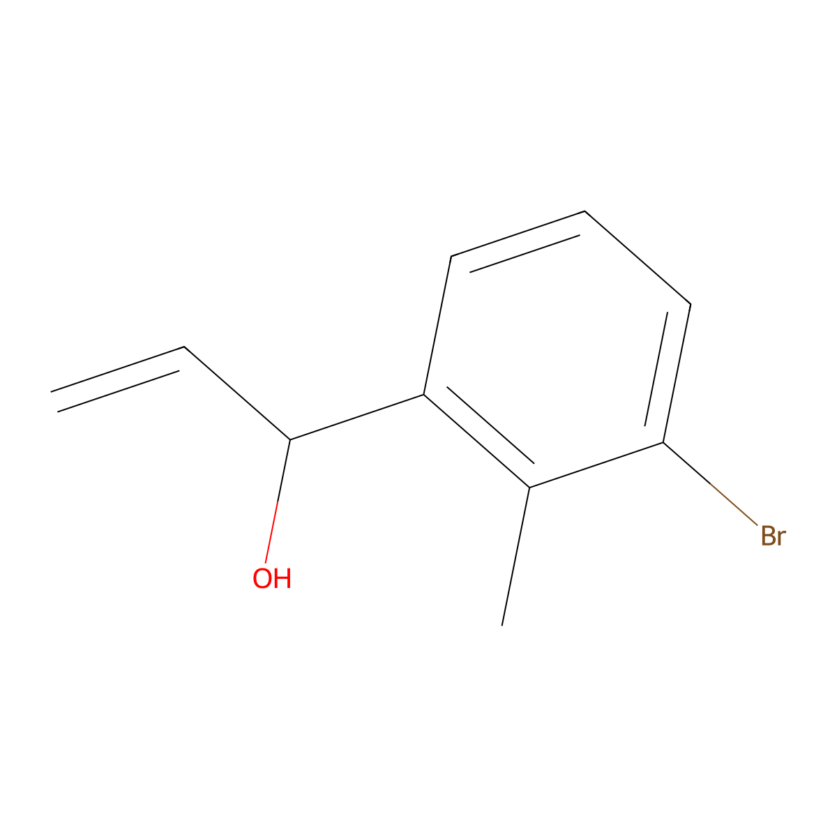 1-(3-Bromo-2-methylphenyl)prop-2-en-1-ol molecular structure, CAS 1594666-07-5