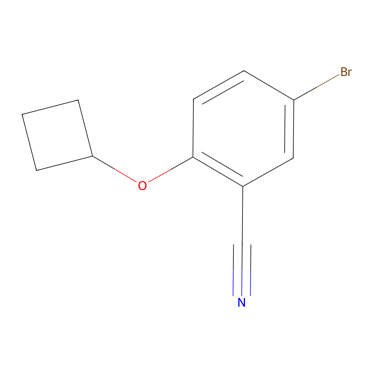 5-Bromo-2-cyclobutoxybenzonitrile molecular structure, CAS 1594671-86-9