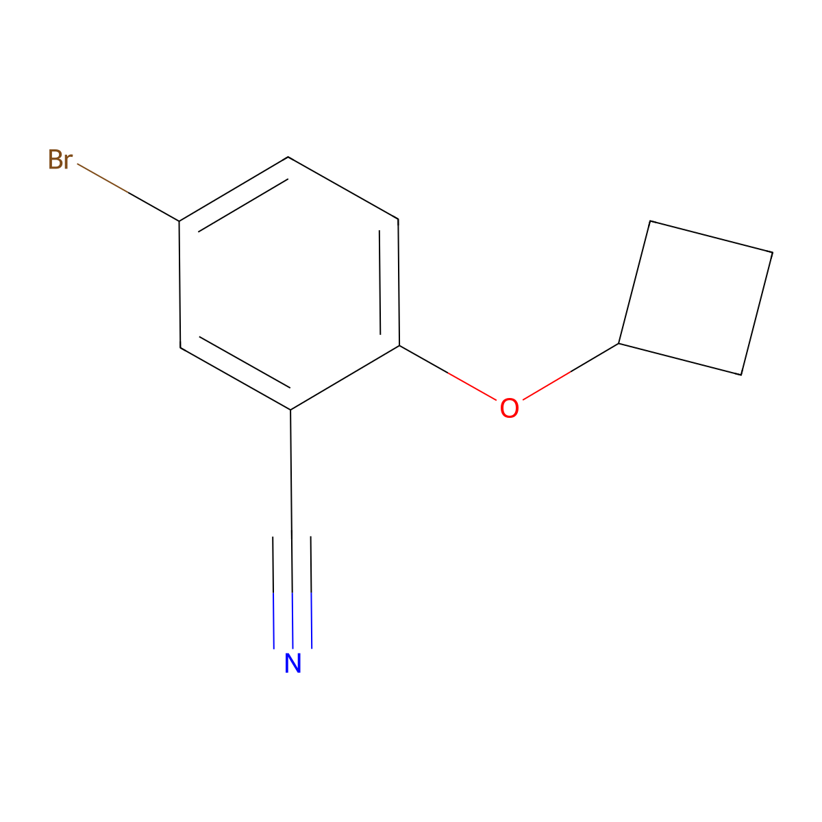 5-Bromo-2-cyclobutoxybenzonitrile molecular structure, CAS 1594671-86-9