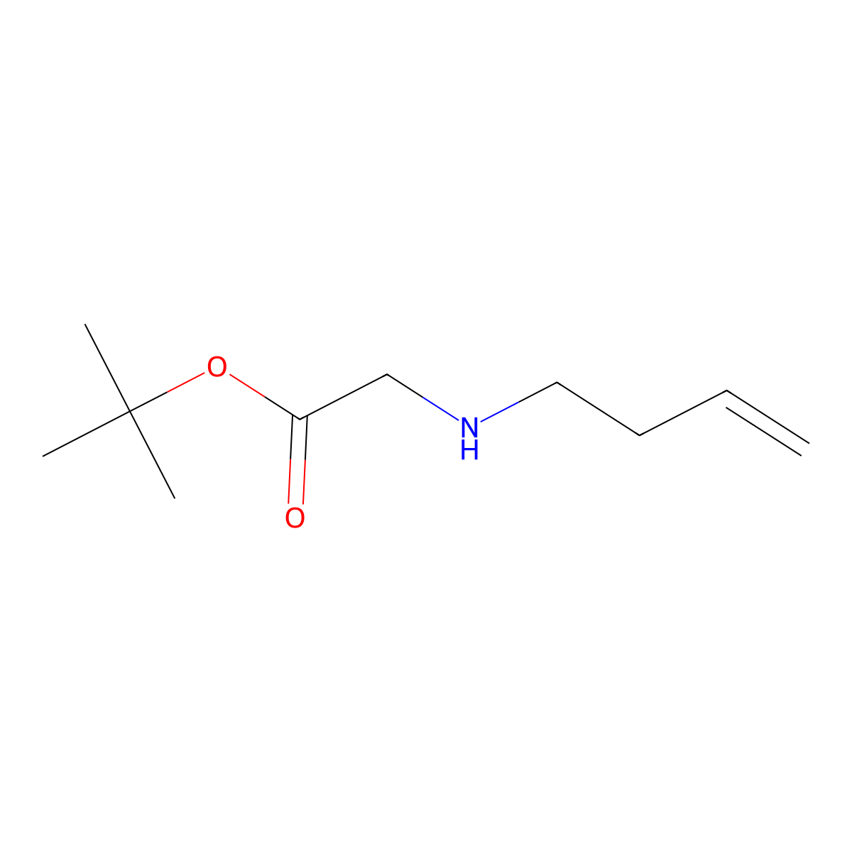 Tert-butyl 2-[(but-3-en-1-yl)amino]acetate molecular structure, CAS 1594697-03-6