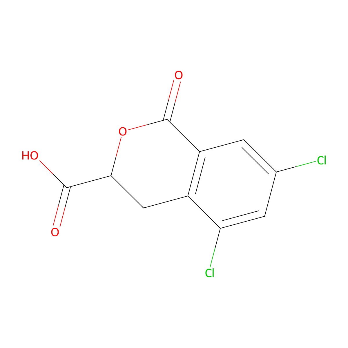 5,7-Dichloro-1-oxoisochroman-3-carboxylic acid molecular structure, CAS 1594701-00-4