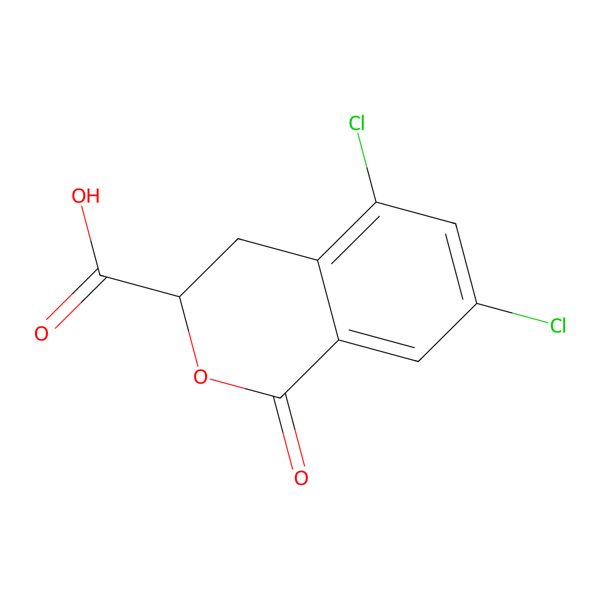 5,7-Dichloro-1-oxoisochroman-3-carboxylic acid molecular structure, CAS 1594701-00-4