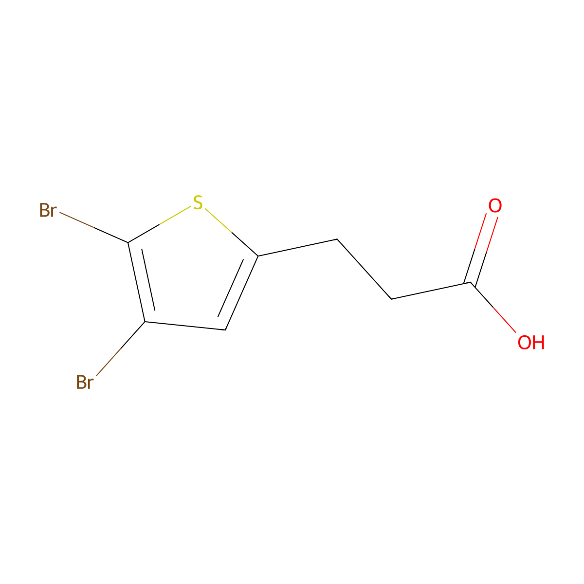 3-(4,5-Dibromothiophen-2-yl)propanoic acid molecular structure, CAS 1594707-02-4