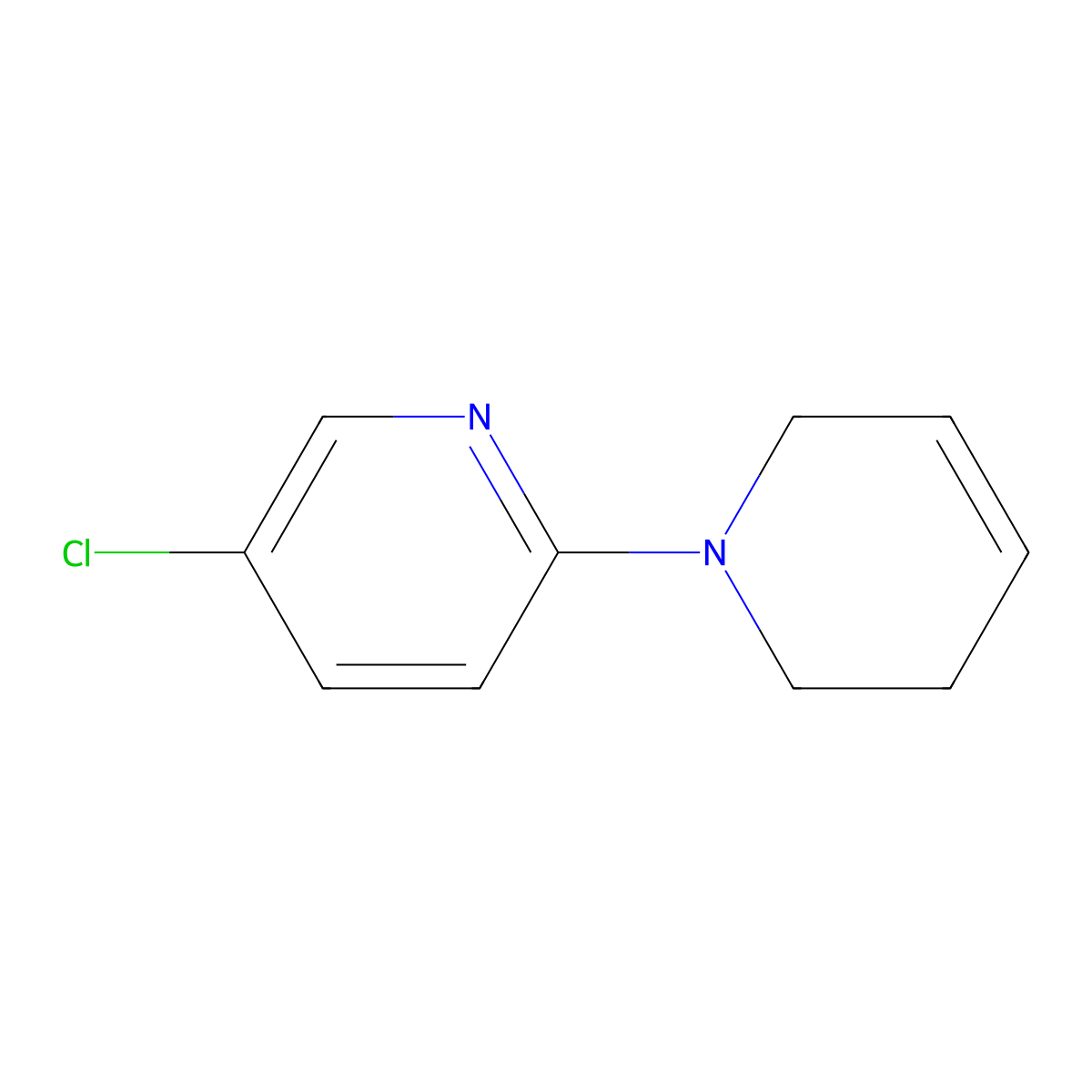 5'-chloro-3,6-dihydro-2H-1,2'-bipyridine molecular structure, CAS 1594717-27-7