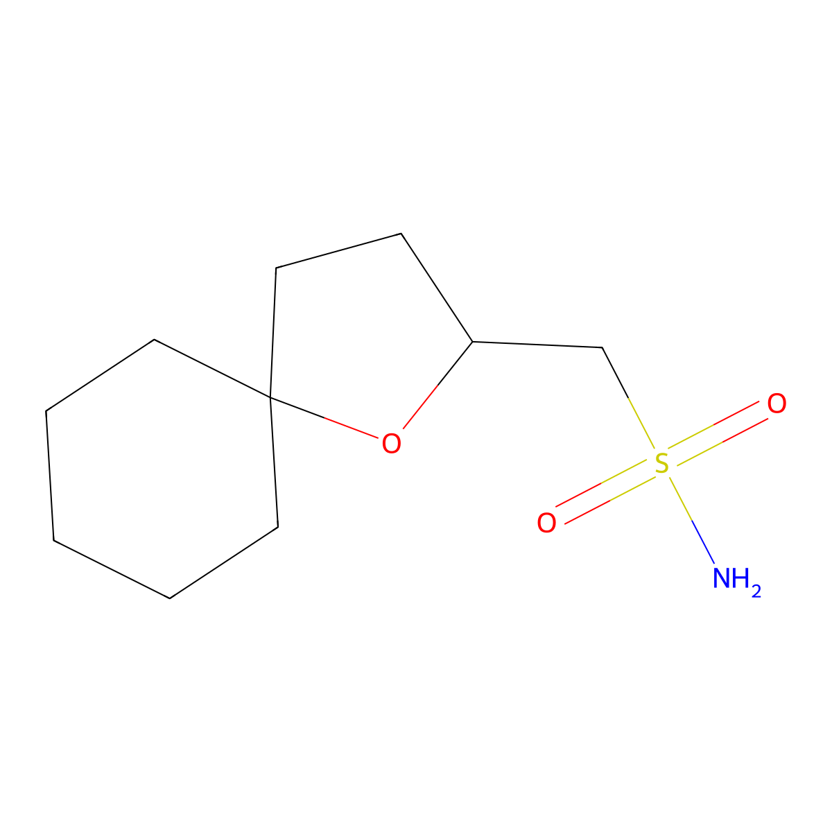 {1-Oxaspiro[4.5]decan-2-yl}methanesulfonamide molecular structure, CAS 1594751-90-2