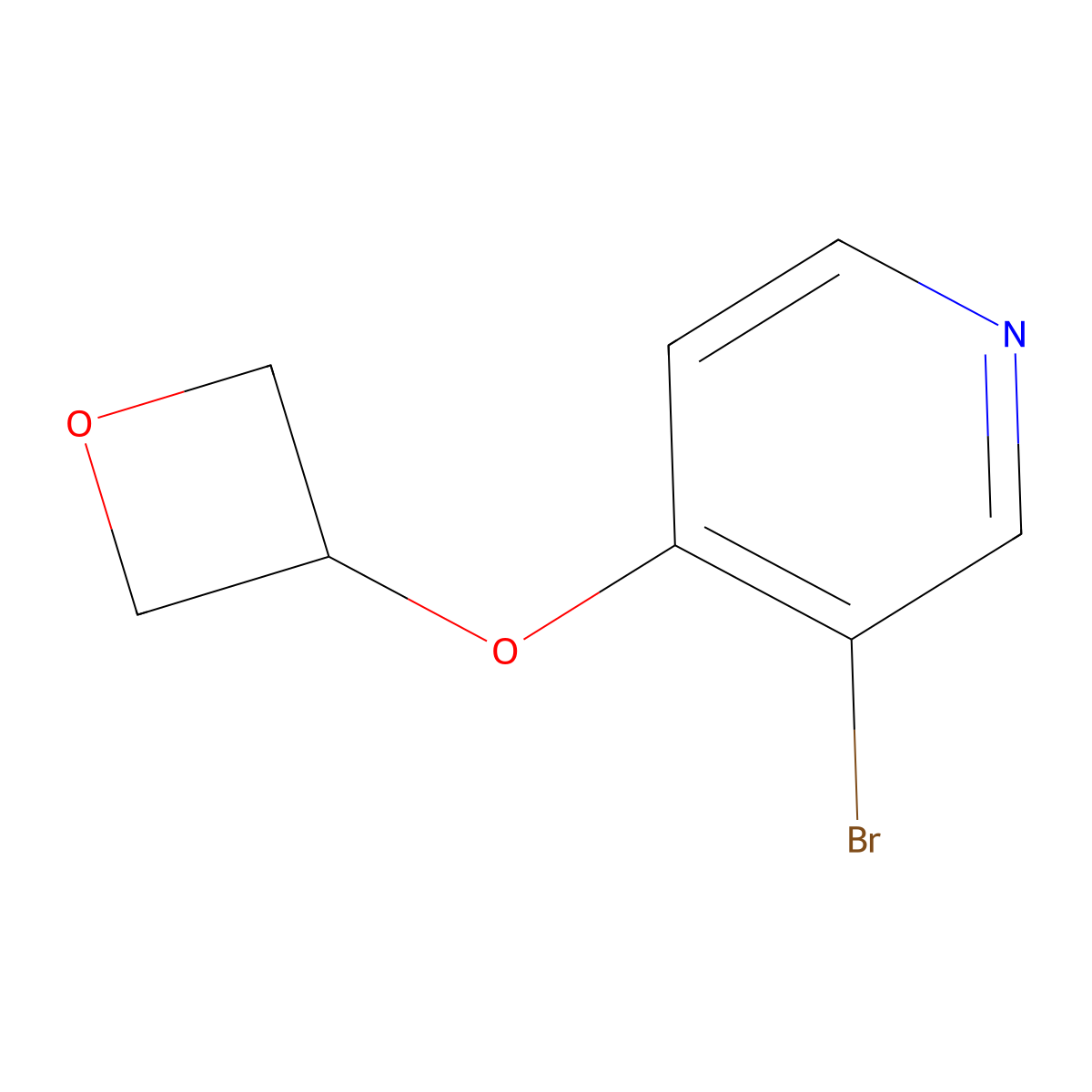 3-Bromo-4-(oxetan-3-yloxy)pyridine molecular structure, CAS 1594780-20-7