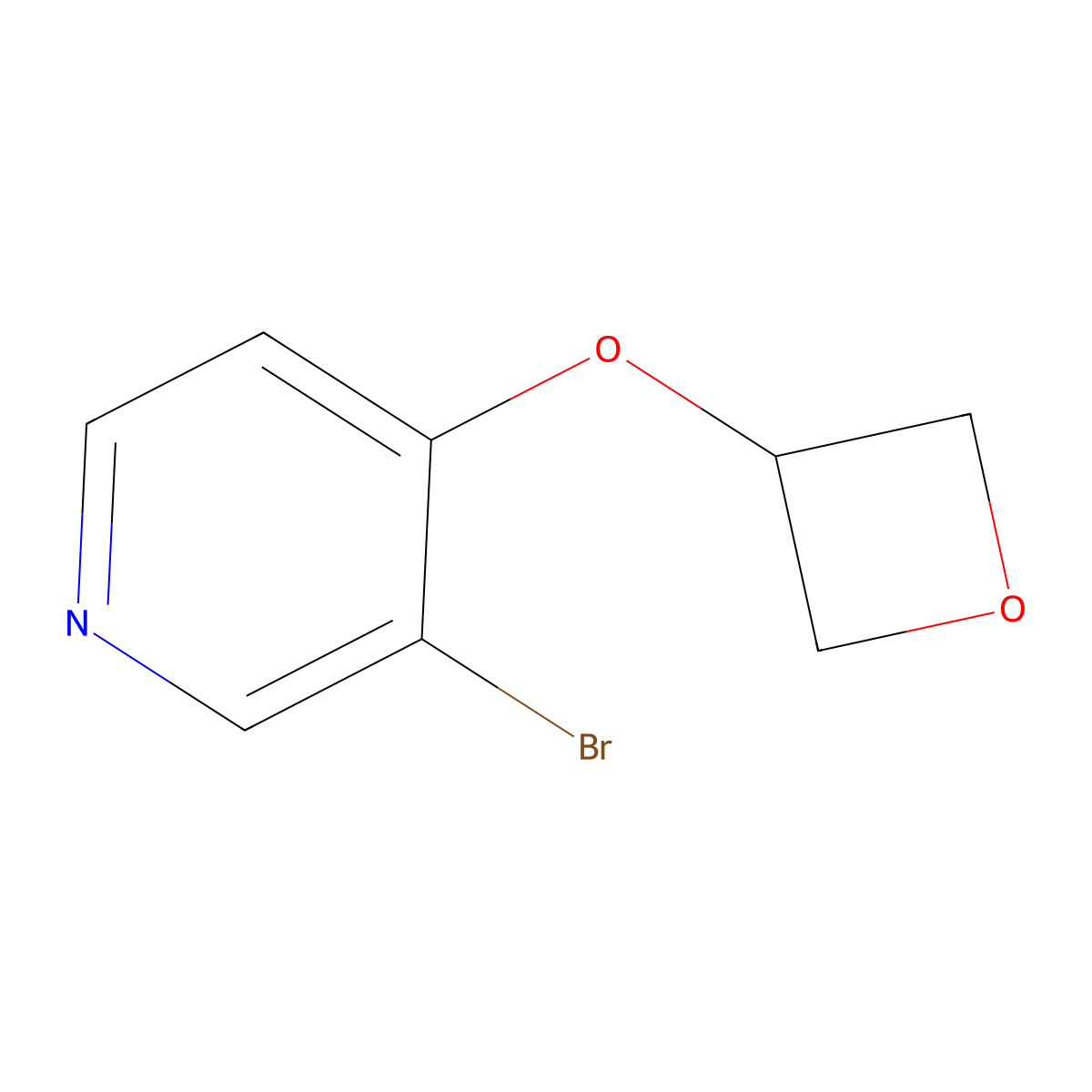 3-Bromo-4-(oxetan-3-yloxy)pyridine molecular structure, CAS 1594780-20-7