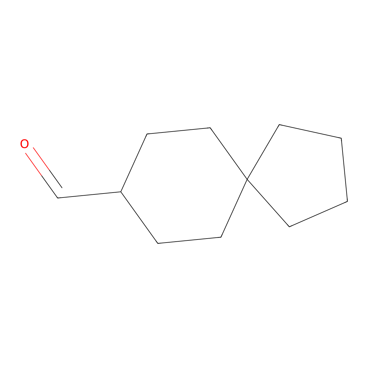 Spiro[4.5]decane-8-carbaldehyde molecular structure, CAS 1594790-00-7