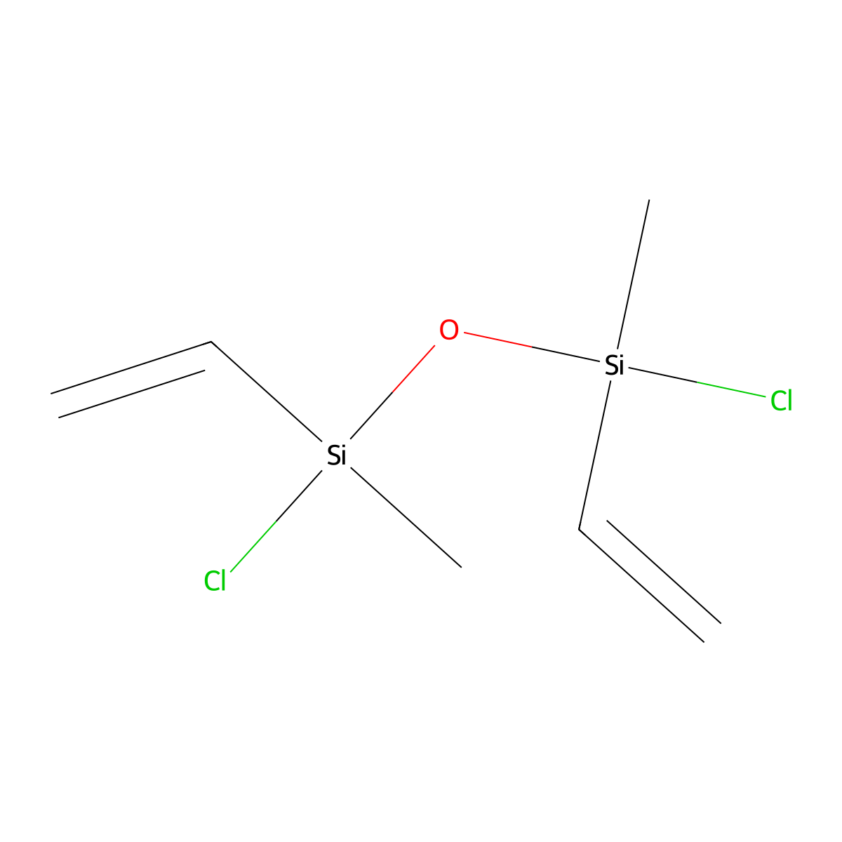 1,3-Dichloro-1,3-dimethyl-1,3-divinyldisiloxane molecular structure, CAS 15948-19-3