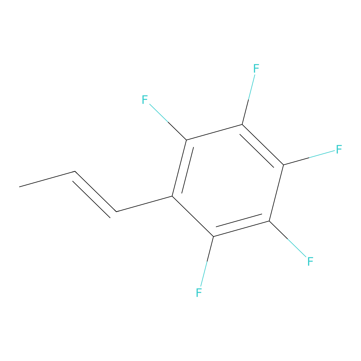 1-(Pentafluorophenyl)-1-propene molecular structure, CAS 15948-70-6