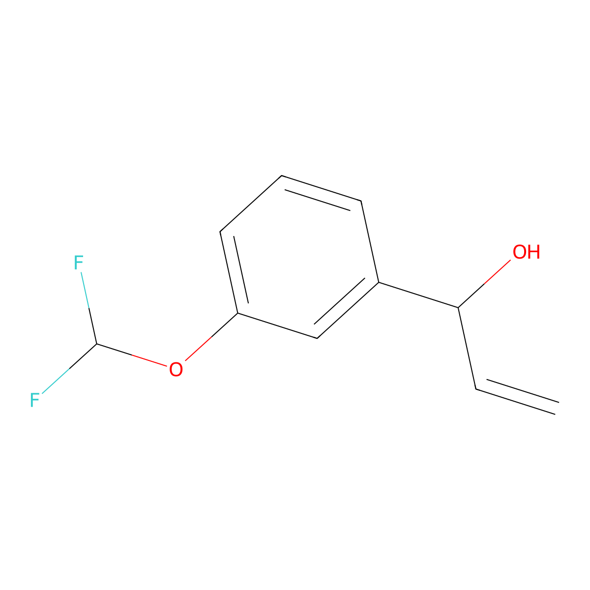 1-[3-(Difluoromethoxy)phenyl]prop-2-en-1-ol molecular structure, CAS 1594823-02-5