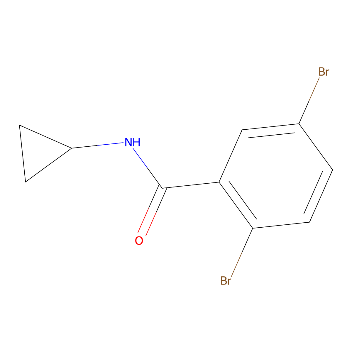 2,5-dibromo-N-cyclopropylbenzamide molecular structure, CAS 1594824-78-8